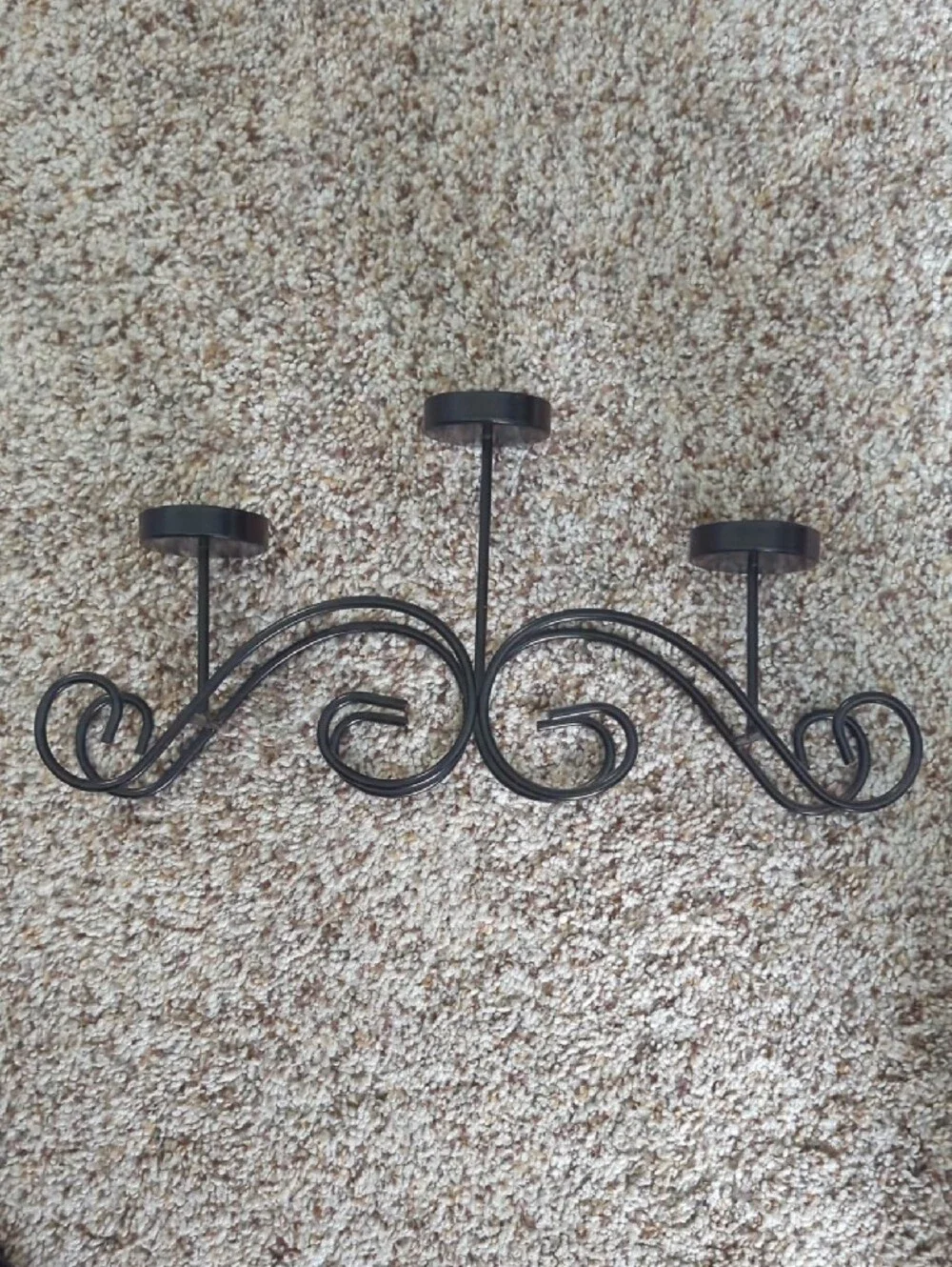Black Metal 4-Tealight Candle Holder -